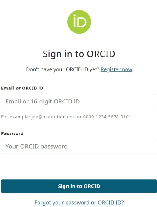 Login com ORCID Plataforma Sucupira