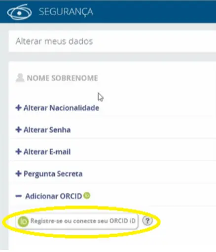 Registe ou Conecte ORCID