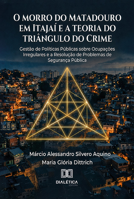 Capa do livro O morro do matadouro em Itajaí e a teoria do triângulo do crime: gestão de políticas públicas sobre ocupações irregulares e a resolução de problemas de segurança pública